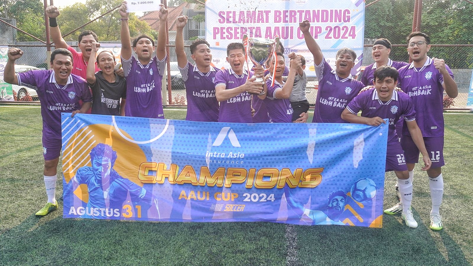 Lagi, Intra Asia Raih Juara 1 Ajang Turnamen Mini Soccer AAUI CUP 2024